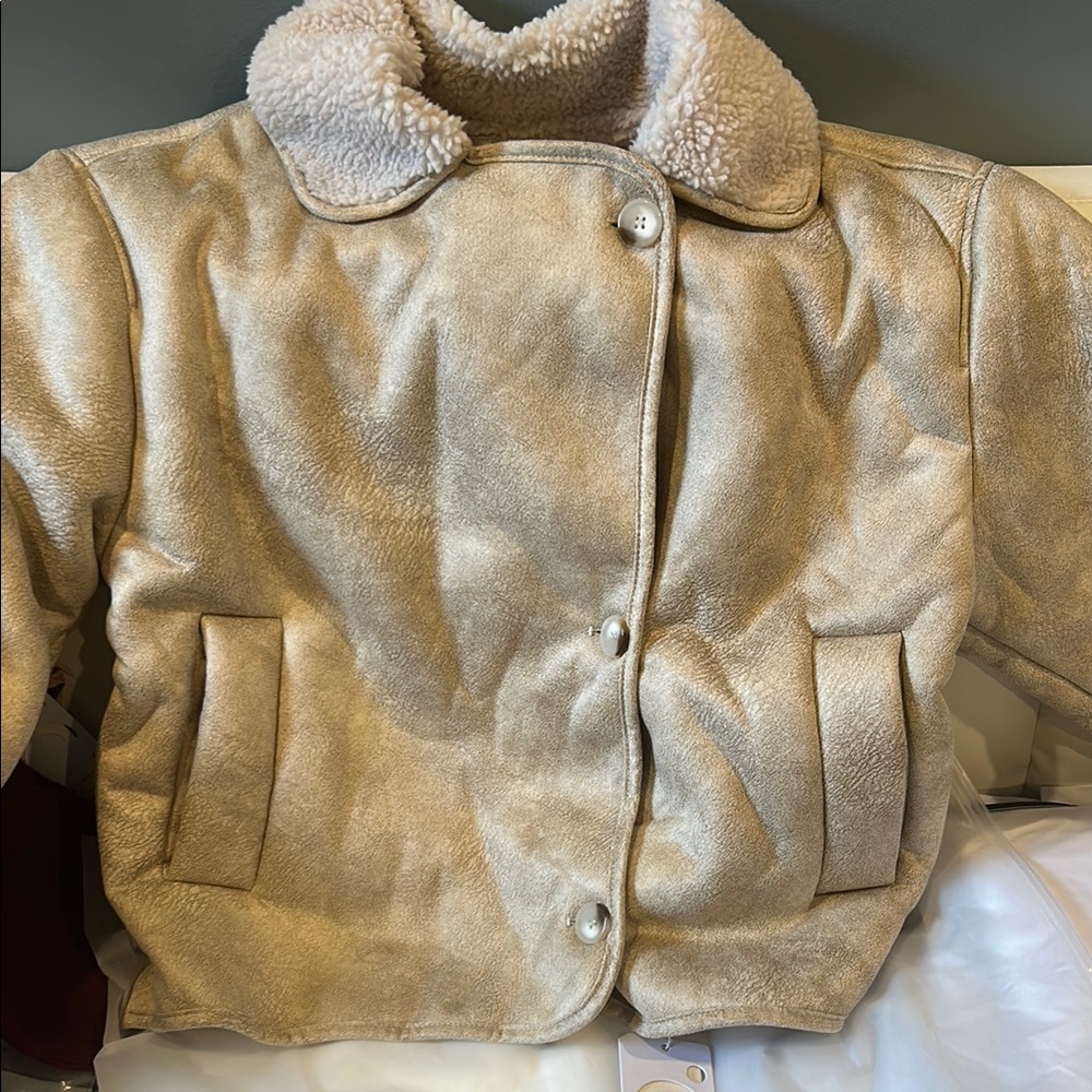 NWT Commense Cashmere Blend Button-Up Jacket